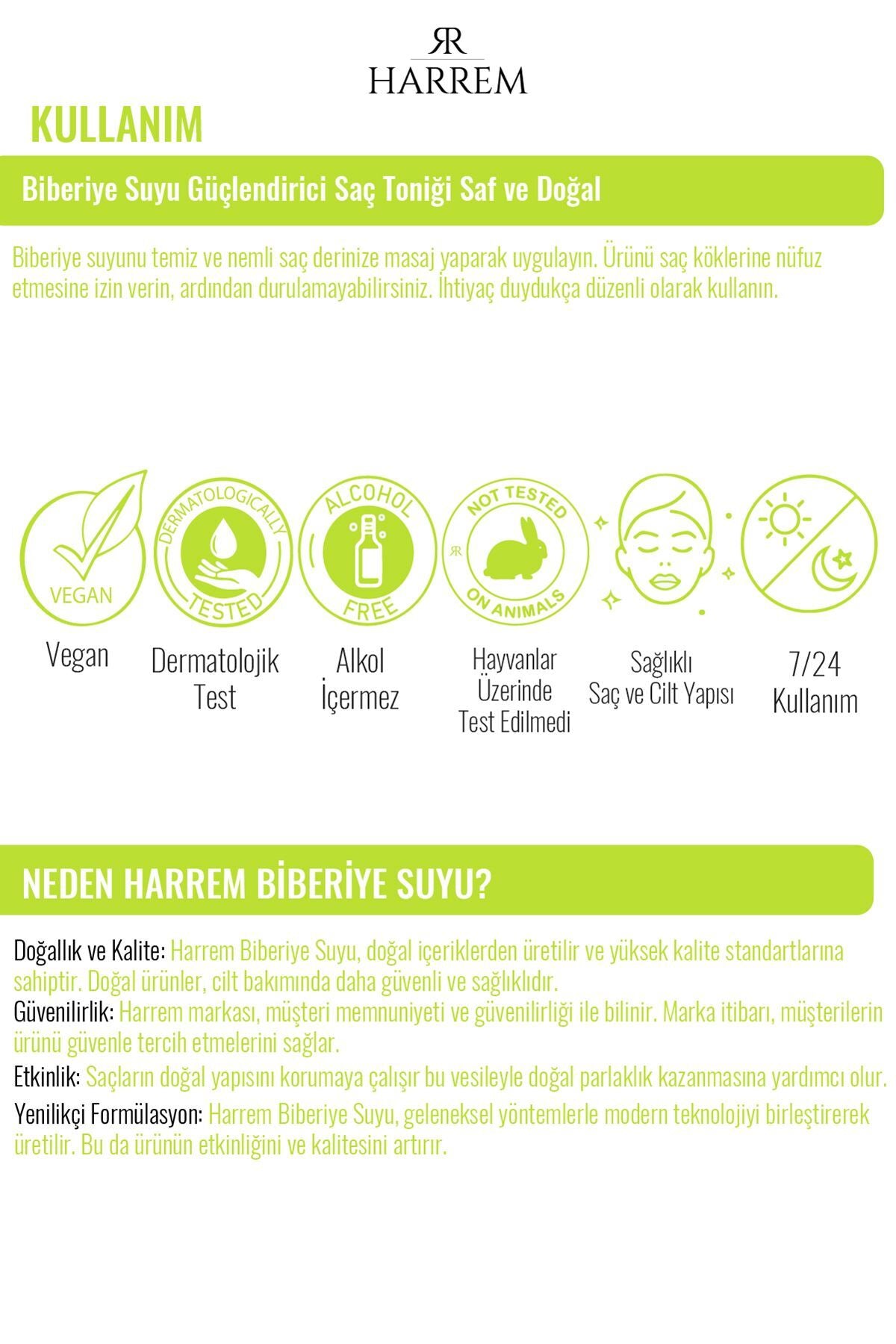 Biberiye Suyu Sebum/Yağ Dengeleyici ve Güçlendirici Saç Toniği Saf ve Doğal 100 Ml